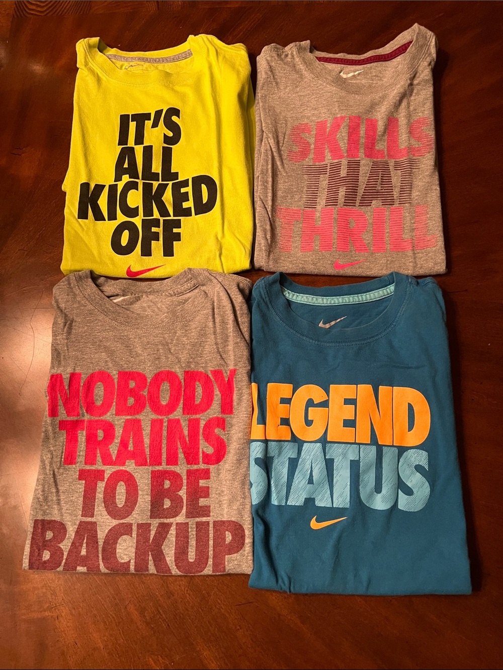 Nike Kids Short-Sleeve Graphic Tees - Yellow, Heather Gray, Teal, Gray-Red